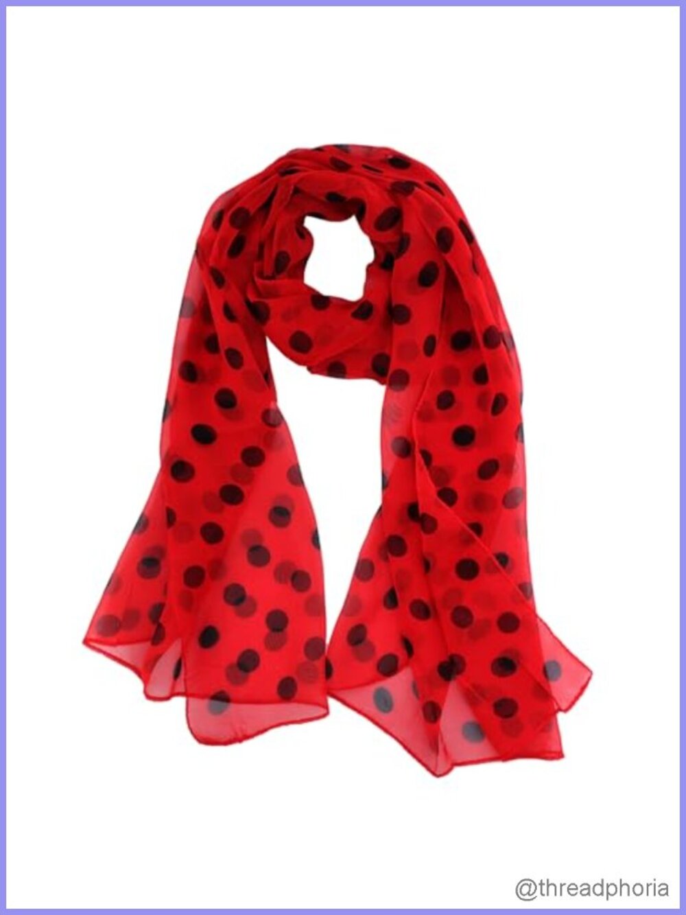 Vintage Chiffon Polka Dot Fashion Scarf Square Headwrap Neck Tie
